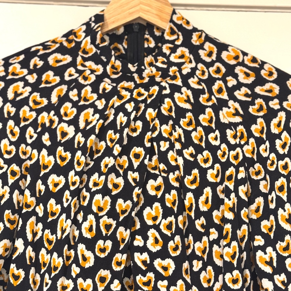 Sandro Abstract Heart Patterned Mini Dress - Picture 4 of 11